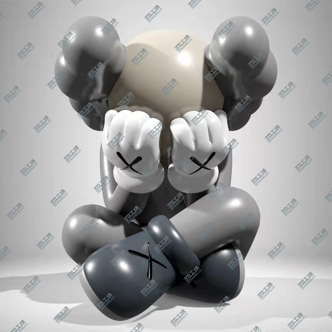 3D打印模型 Kaws 叉腿坐姿