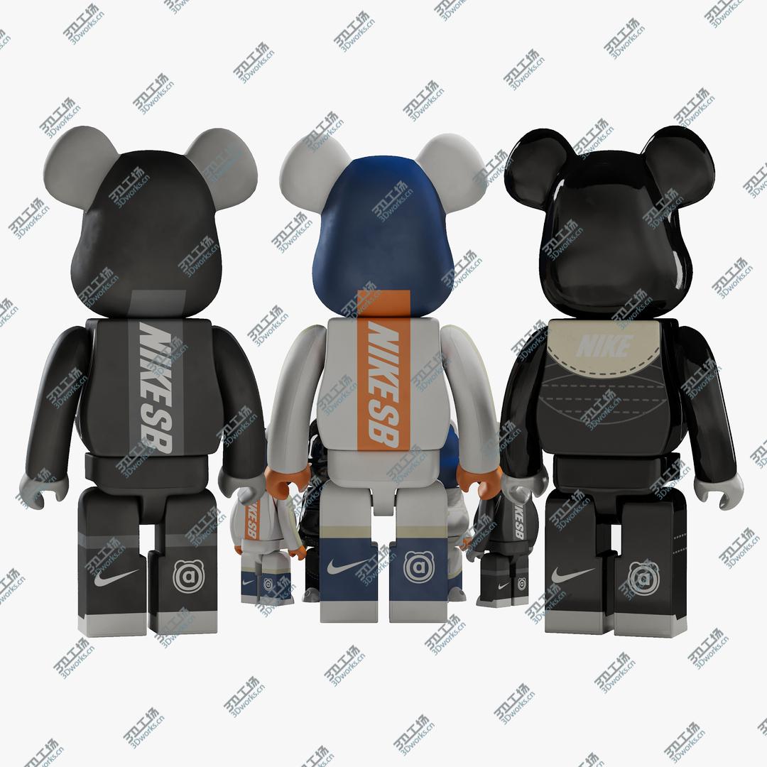 3D打印 nike 積木熊 Bearbrick